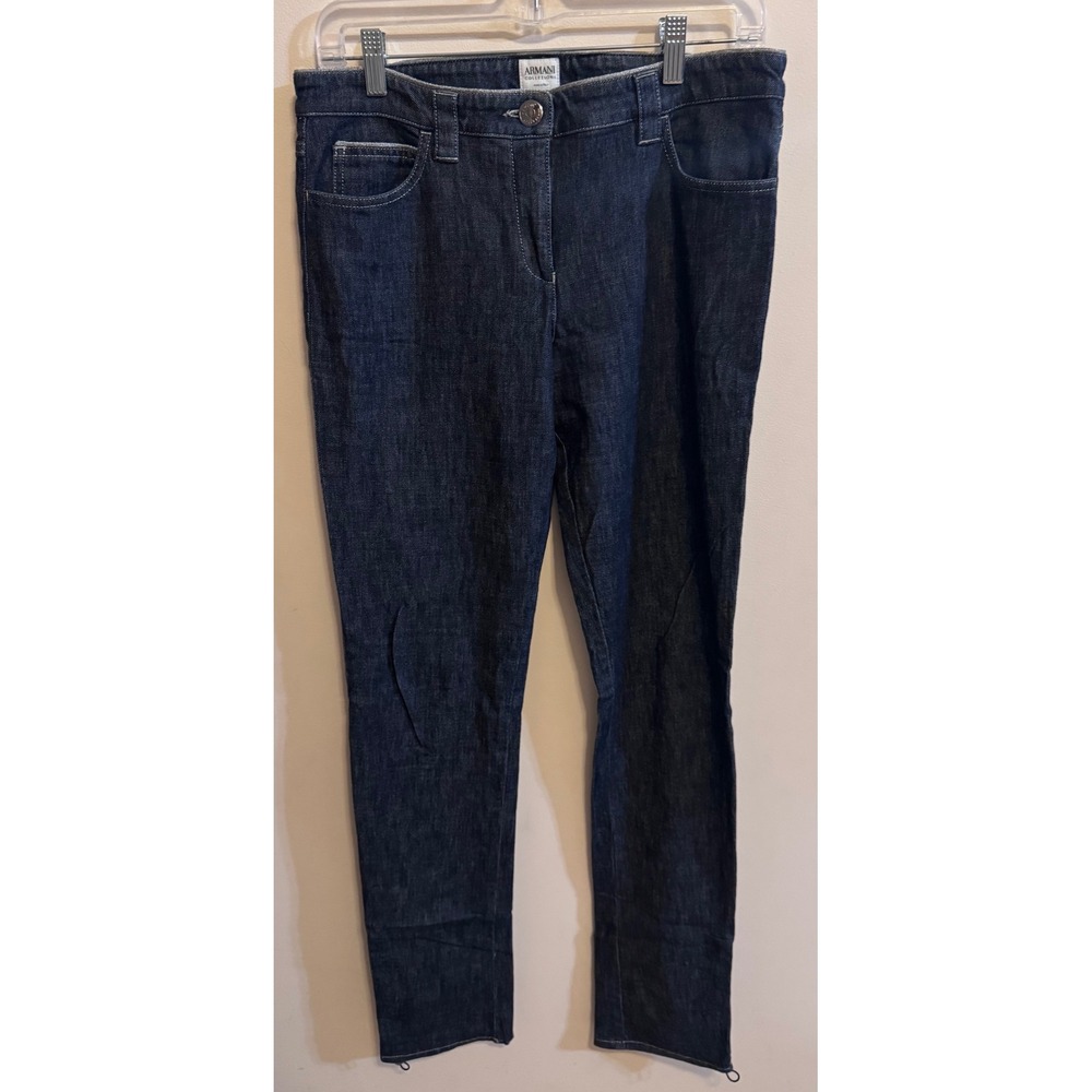 Italian Cashmere Blend Armani Jean Luxury Stretch Denim Designer Elevated Casual
